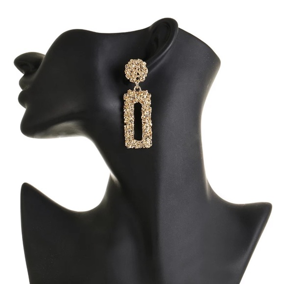 ⚜️[𝟯/$𝟮𝟴] Big Silver Quad Textured Earrings NEW - Picture 7 of 10